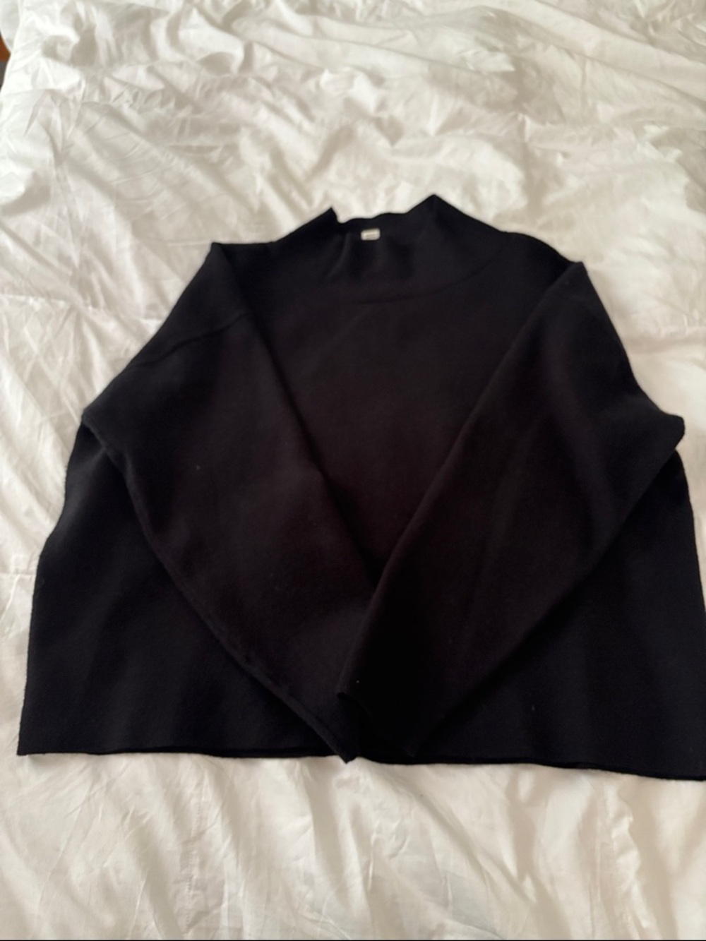 Maeve Black Mock Neck Sweater